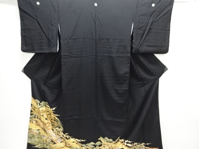 JAPANESE KIMONO / TOMESODE / EMBROIDERY / SHOCHIKUBAI